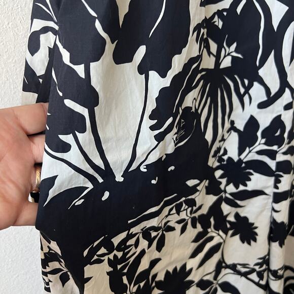 Maeve Chrysanthemum Floral Animal Print Wide Leg Jumpsuit Size L - Picture 10 of 16